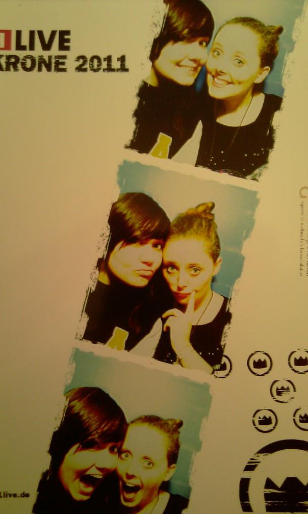 Alex und Katha im Fotoautomat bei der 1Live Krone Aftershow Party 2011.